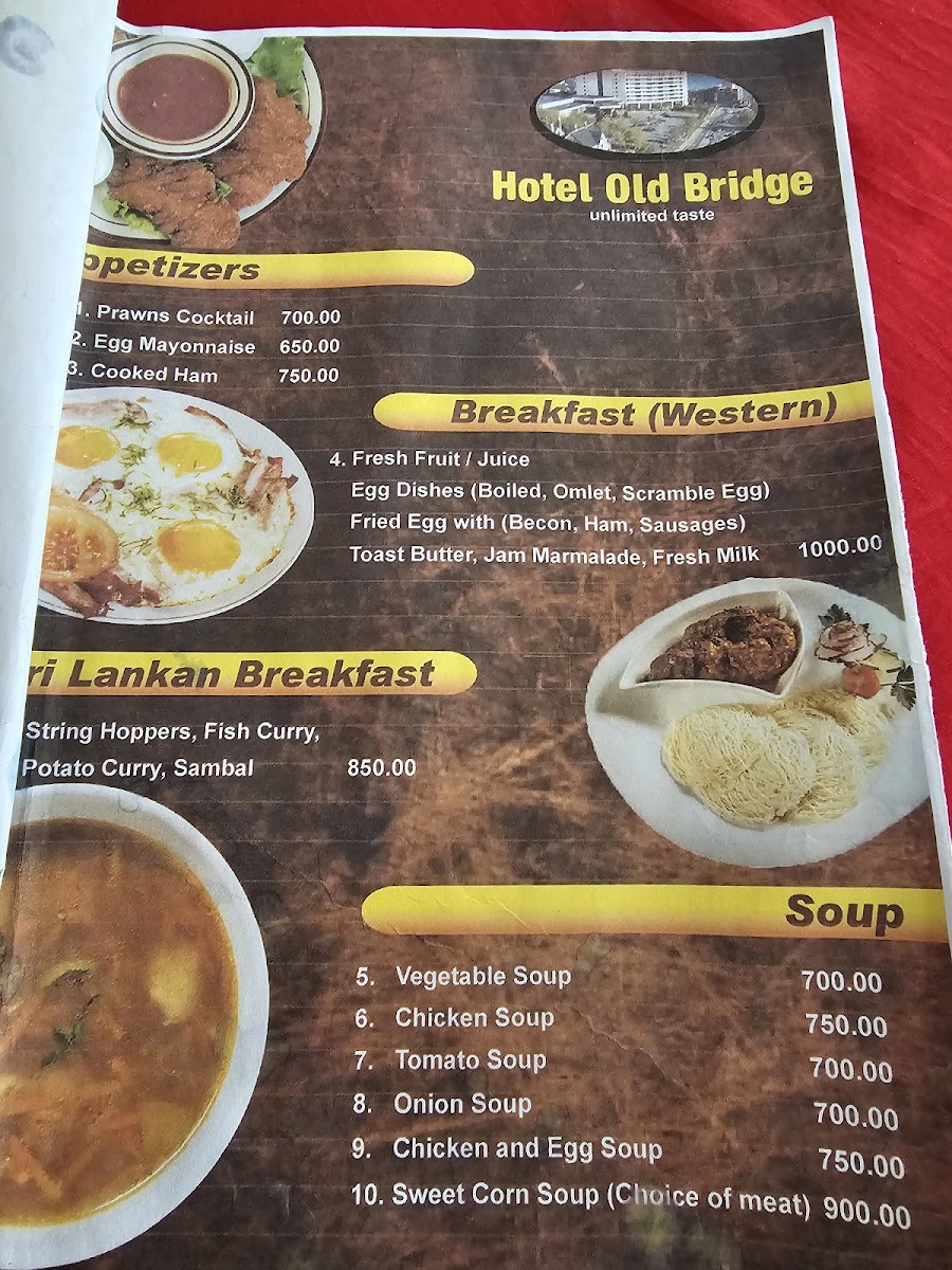 Menu Old Bridge Restaurant And Bar-1